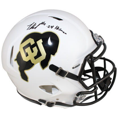 Travis Hunter Signed Colorado Buffaloes Full Size Authentic Helmet (Heisman)