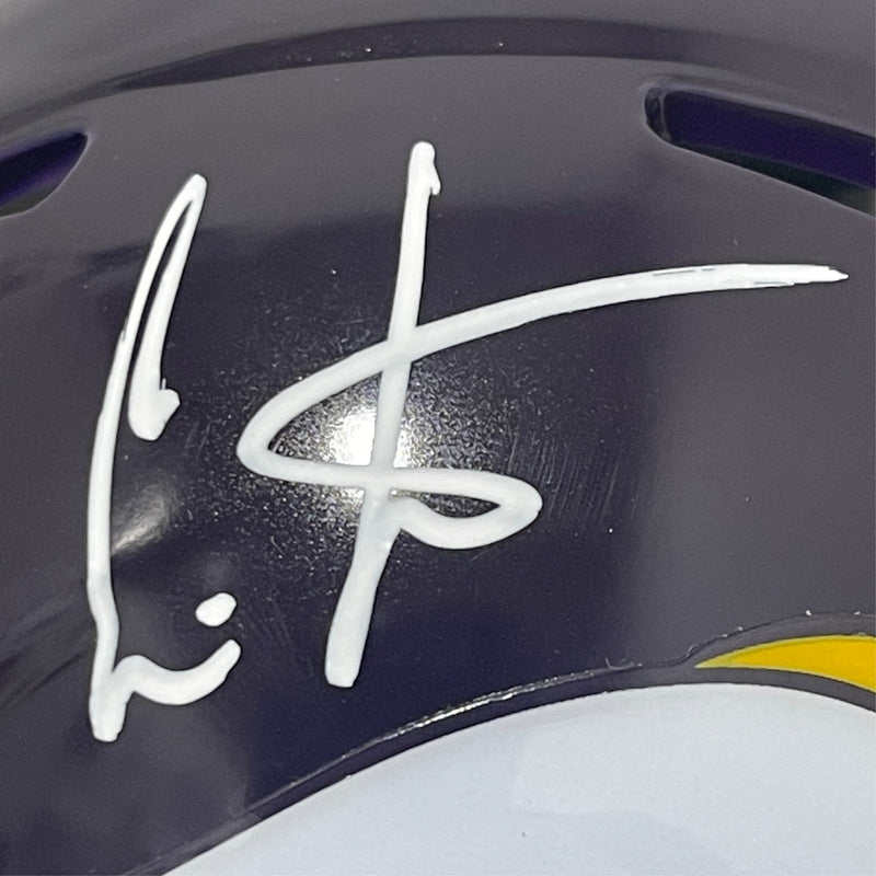 Cris Carter Minnesota Vikings Signed Throwback Mini Helmet