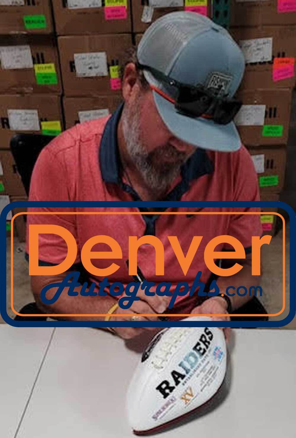 Shane Lechler Oakland Raiders Autographed White Logo Football BAS