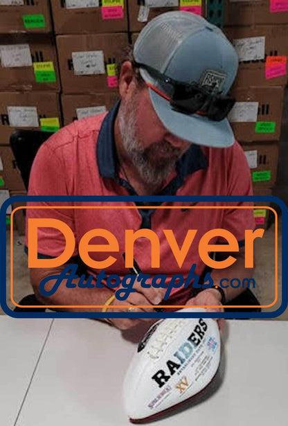 Shane Lechler Oakland Raiders Autographed White Logo Football BAS