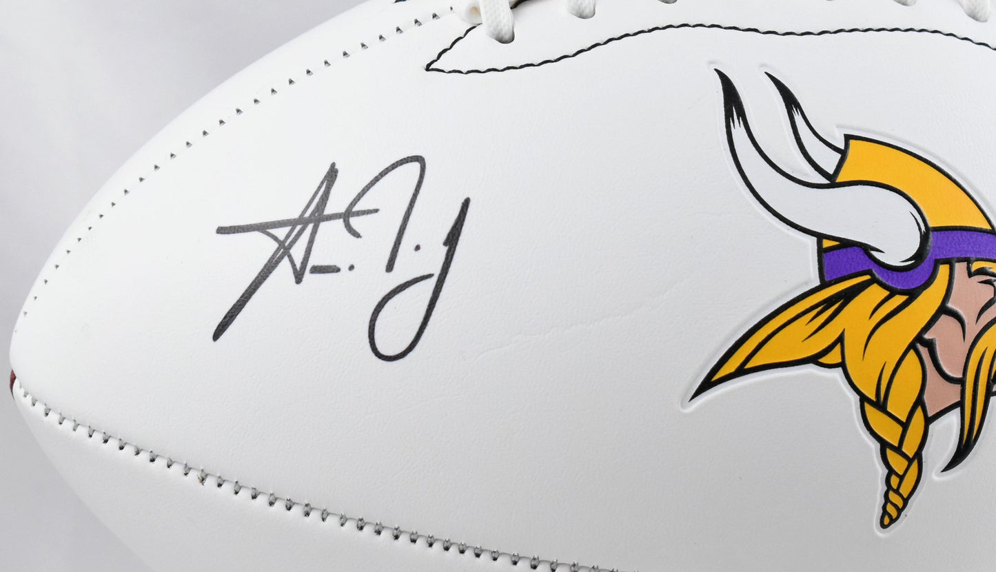 Aaron Jones Autographed Minnesota Vikings Logo Football