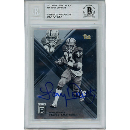 Tony Dorsett Autographed Pittsburgh Panthers 2017 Donruss Elite Trading Card