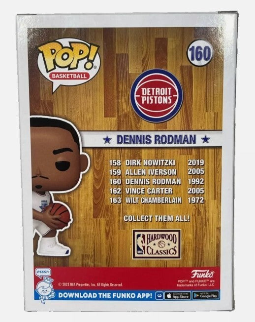 Dennis Rodman Autographed All-Star Funko Pop #160 (Beckett Witnessed)