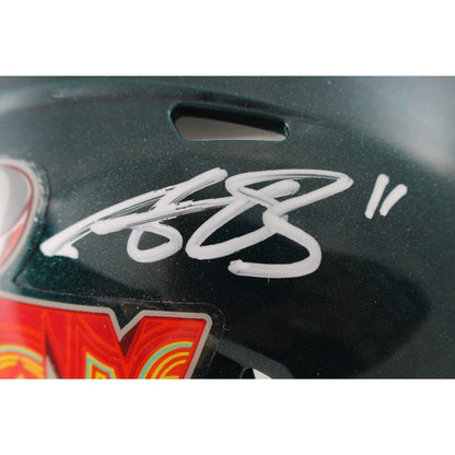 AJ Brown Autographed Philadelphia Eagles Super Bowl LIX Mini Helmet