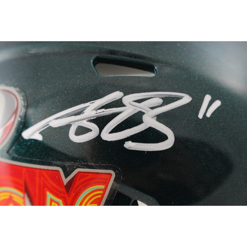 AJ Brown Autographed Philadelphia Eagles Super Bowl LIX Mini Helmet