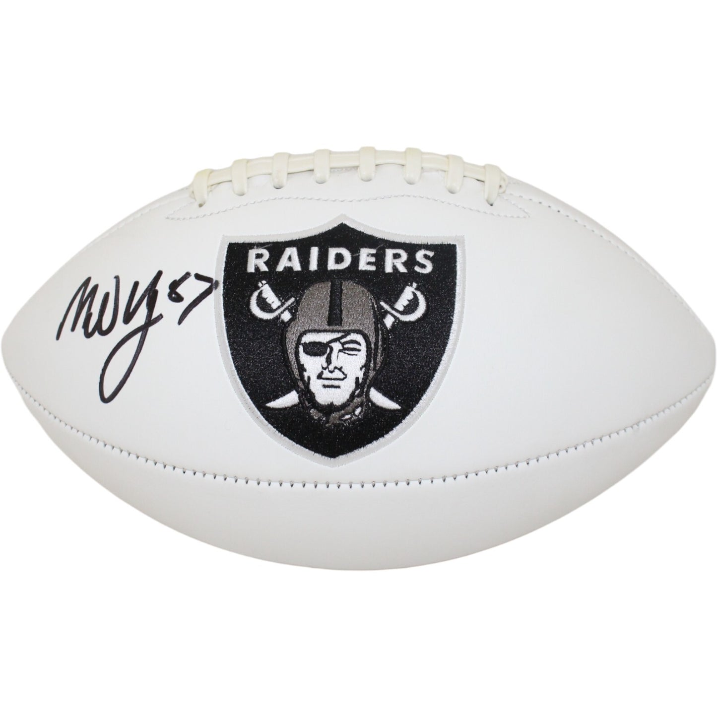 Michael Mayer Signed Las Vegas Raiders White Logo Football