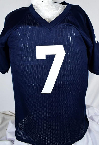 Joe Theismann Signed Navy Blue Custom College Style Jersey
