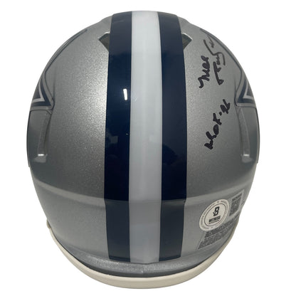 Mel Renfro Signed Dallas Cowboys Speed Mini Helmet (HOF 96) - BAS COA