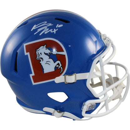 Bo Nix Signed Denver Broncos Full Size Throwback Replica Helmet