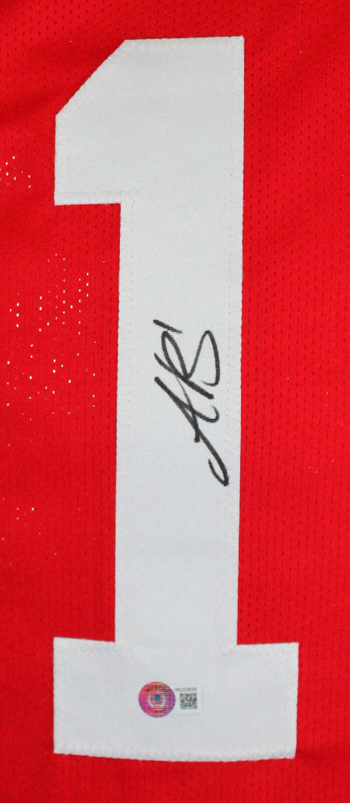 A.J. Brown Signed Ole Miss Rebels Red Custom Jersey