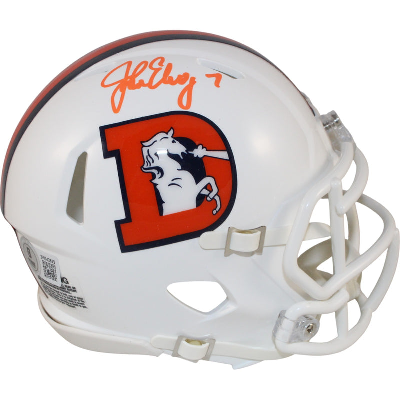 John Elway Signed Denver Broncos 2023 Alternate Mini Helmet