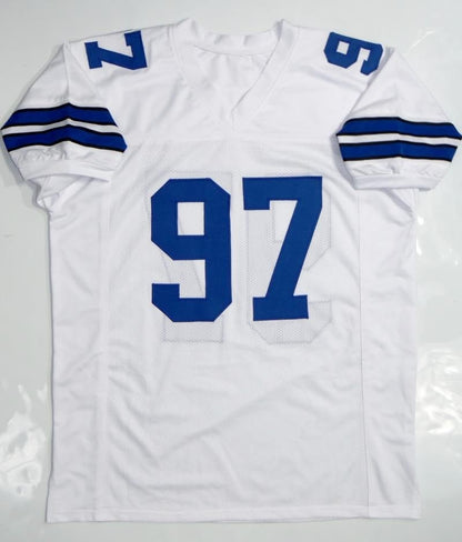 Taco Charlton Signed White Custom Football Jersey