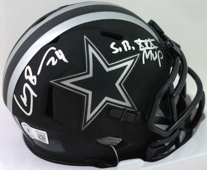 Larry Brown Signed Dallas Cowboys Eclipse Mini Helmet SB MVP