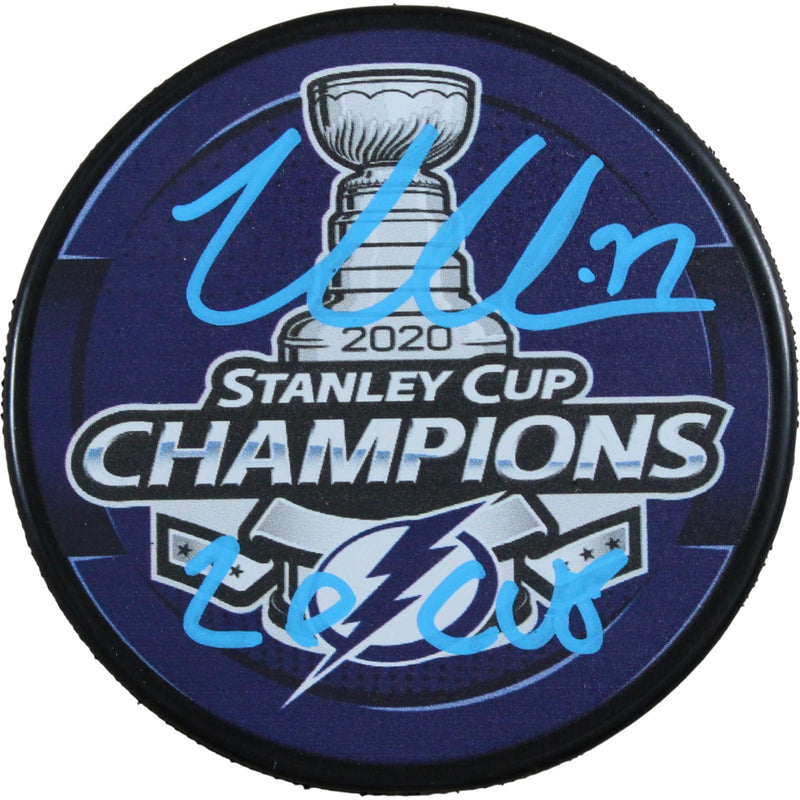 Victor Hedman Autographed Tampa Bay Lightning 2020 Stanley Cup Champions Puck