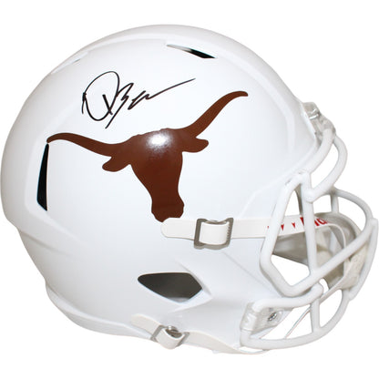 Quinn Ewers Autographed Texas Longhorns Full Size Speed Helmet