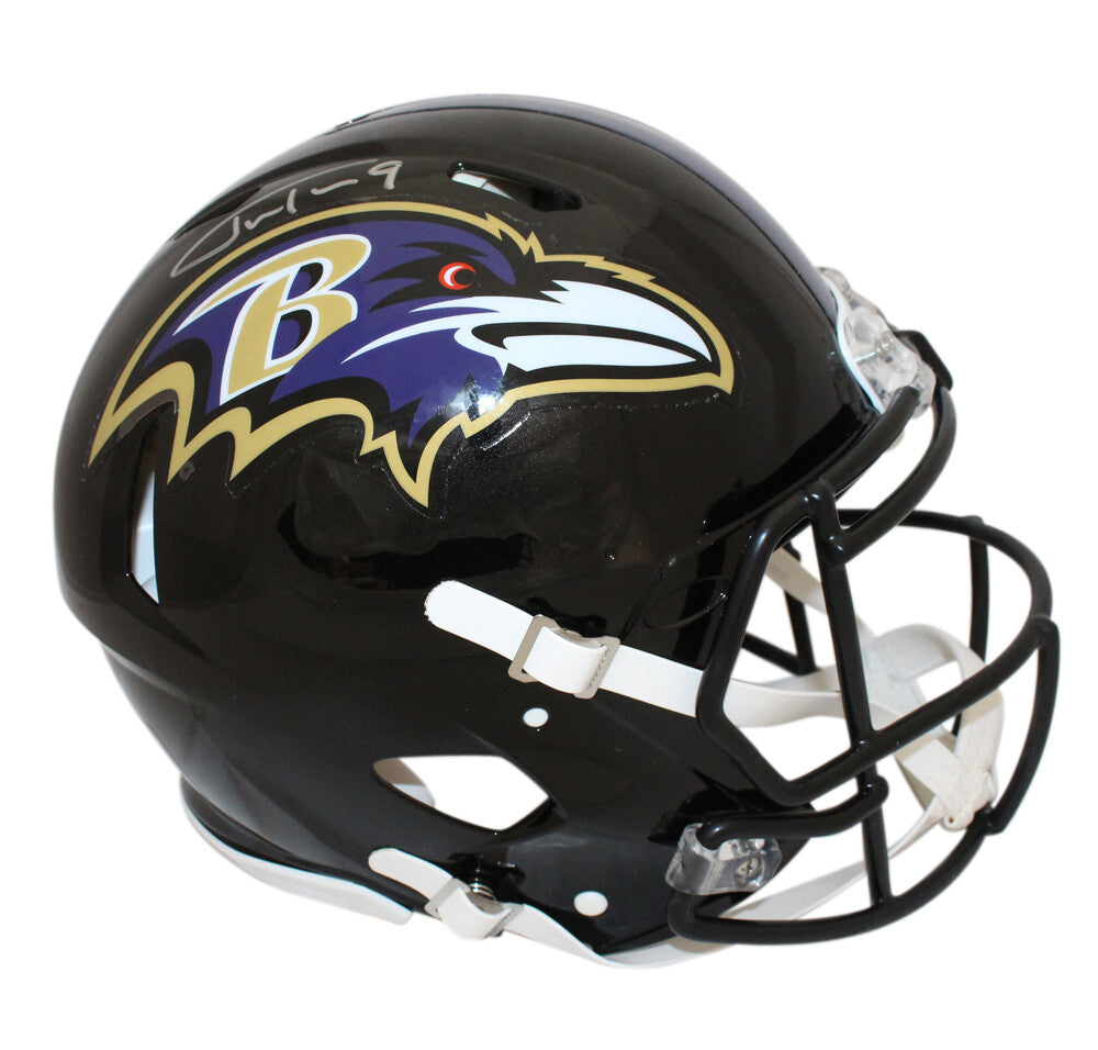 Justin Tucker Signed Baltimore Ravens Full Size Authentic Speed Helmet