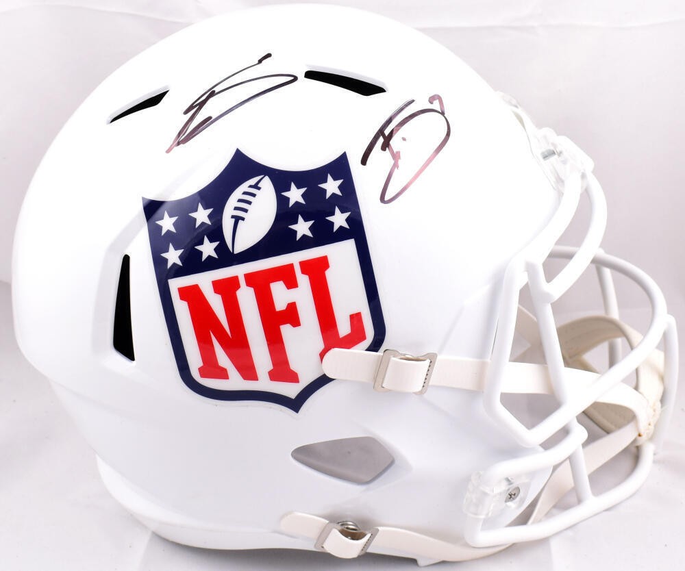Trevon Diggs & Stefon Diggs Autographed Full Size Speed Helmet - Black