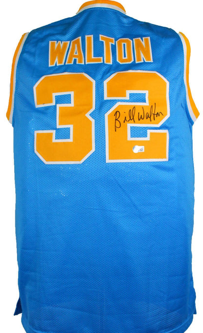 Bill Walton Autographed Blue Custom College Style Basketball Jersey