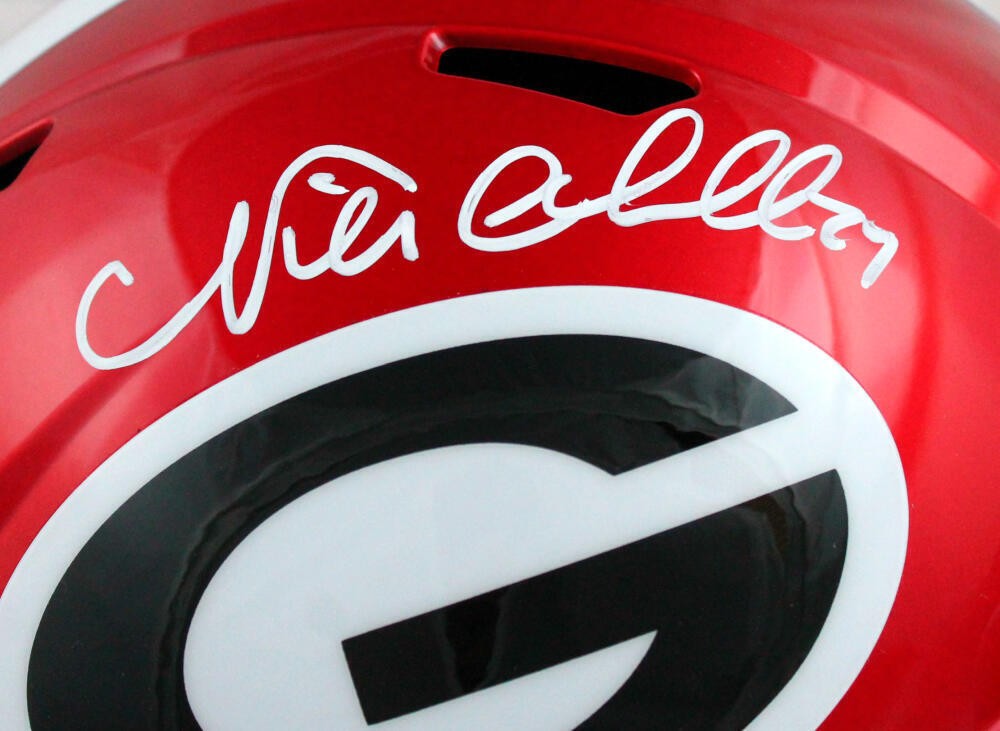Nick Chubb Signed Georgia Bulldogs Full Size Flash Speed Helmet