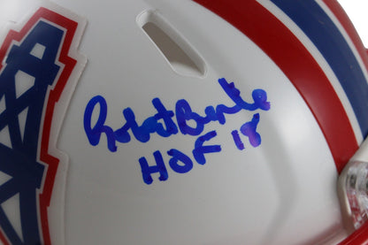 Robert Brazile Signed Houston Oilers Throwback Mini Helmet (HOF Inscription)