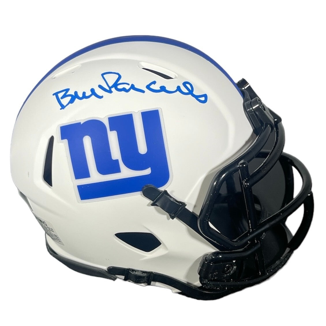 Bill Parcells Signed New York Giants Lunar Mini Helmet Beckett BAS