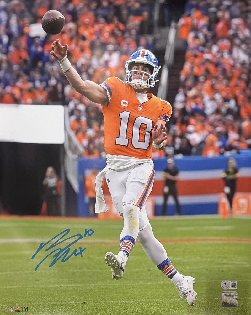 Bo Nix Autographed Denver Broncos 16x20 Photo