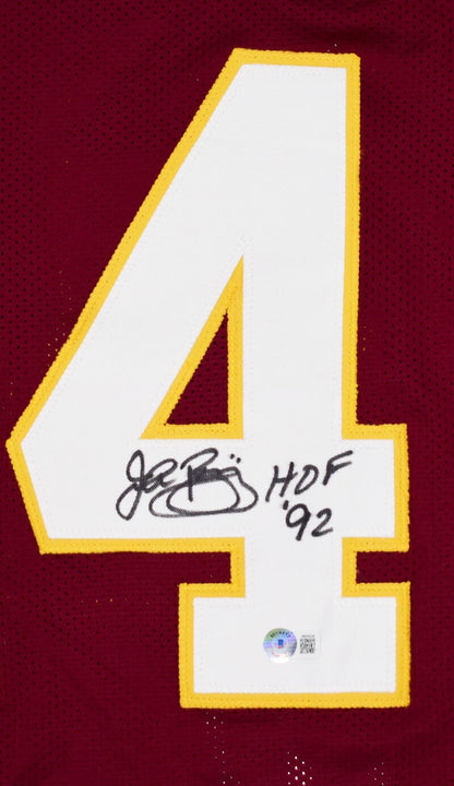John Riggins Autographed Washington Maroon Custom Jersey (HOF Inscription)