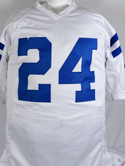 Lenny Moore Autographed Baltimore Colts White Custom Jersey