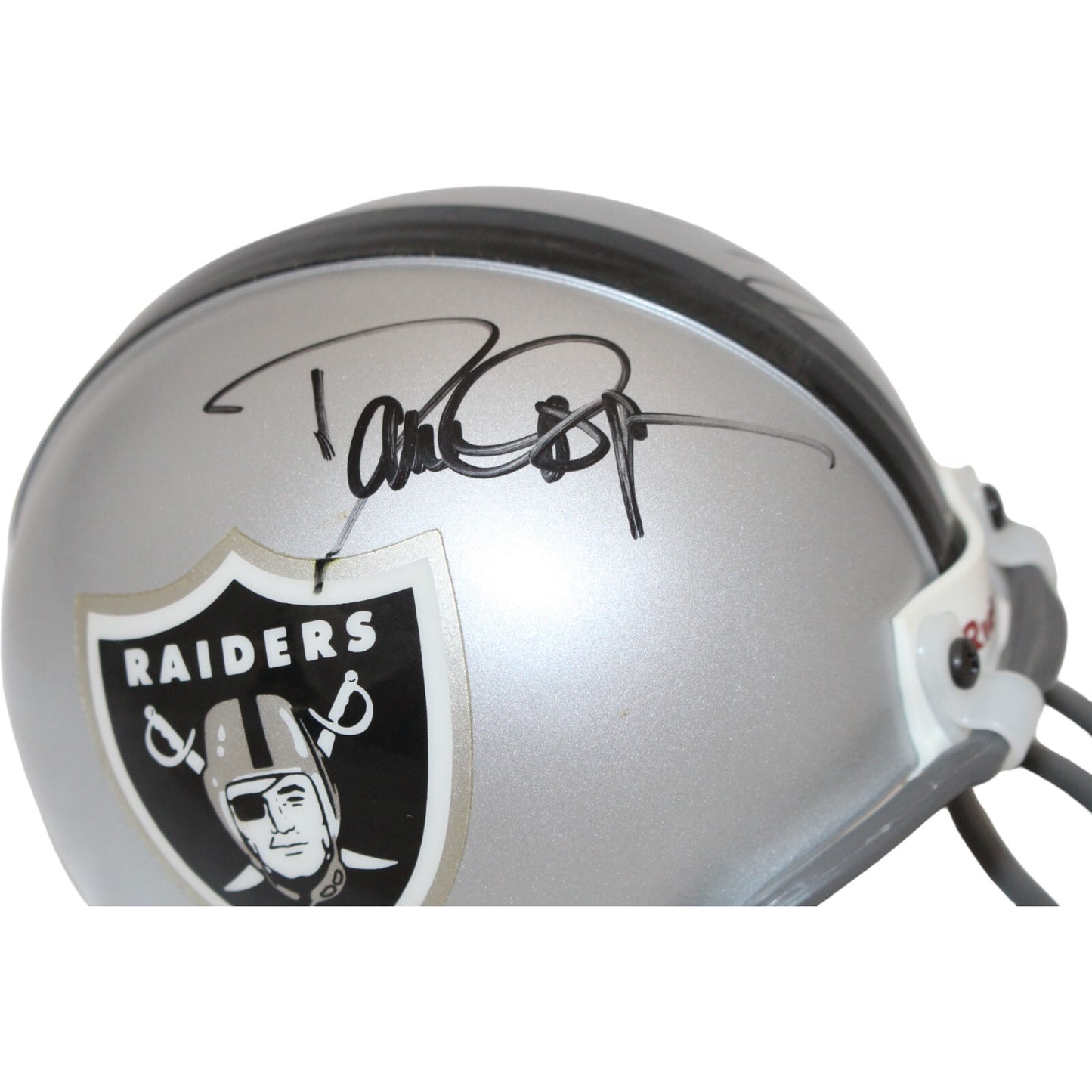 Dave Casper & Bob Golic Signed Raiders Replica Mini Helmet