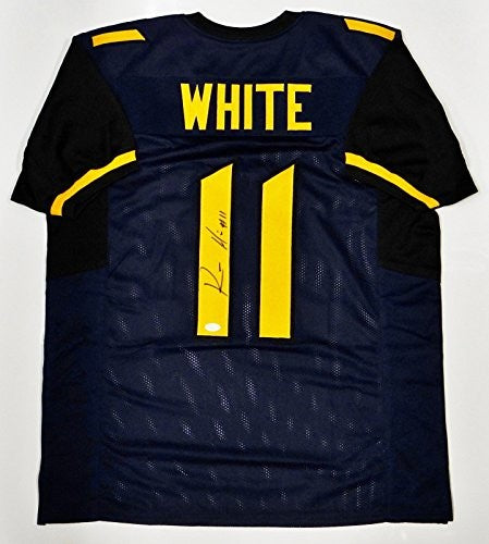 Kevin White Autographed Blue and Yellow Custom Jersey