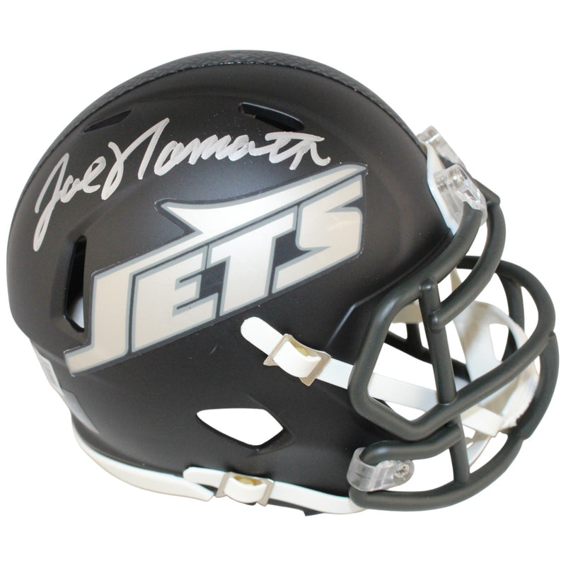 Joe Namath Autographed New York Jets Rivalries Mini Helmet