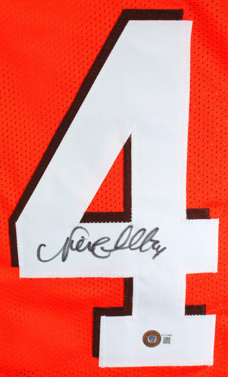 Nick Chubb Autographed Cleveland Browns Orange Custom Jersey