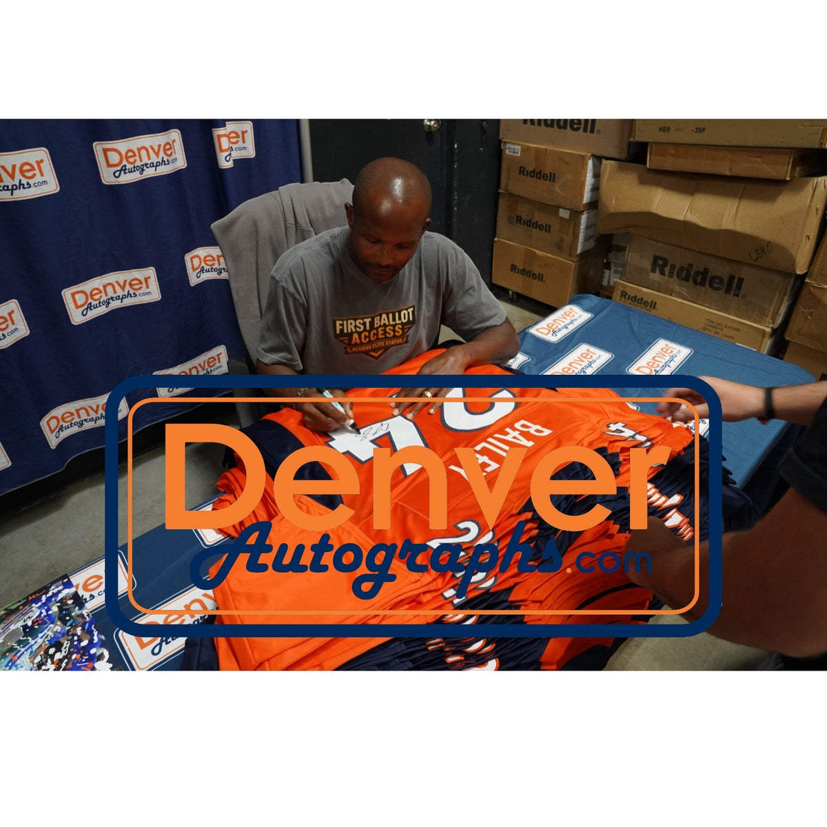 Champ Bailey Autographed Denver Broncos Orange Jersey