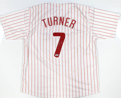 Trea Turner Autographed Philadelphia Phillies Custom White Jersey