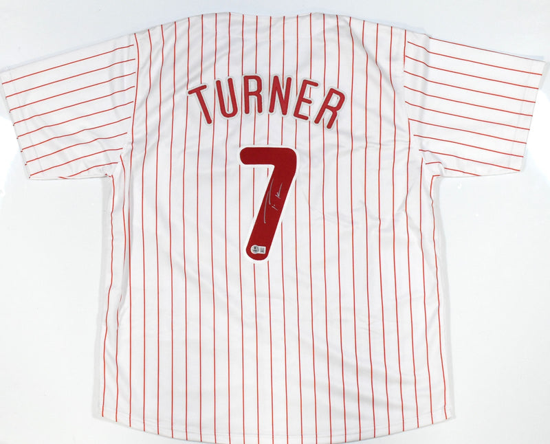 Trea Turner Autographed Philadelphia Phillies Custom White Jersey
