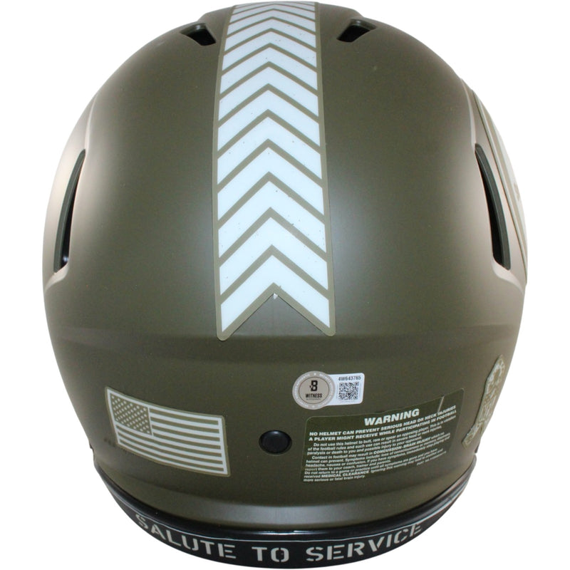 Terry Bradshaw Signed Pittsburgh Steelers 2022 Salute to Service Helmet