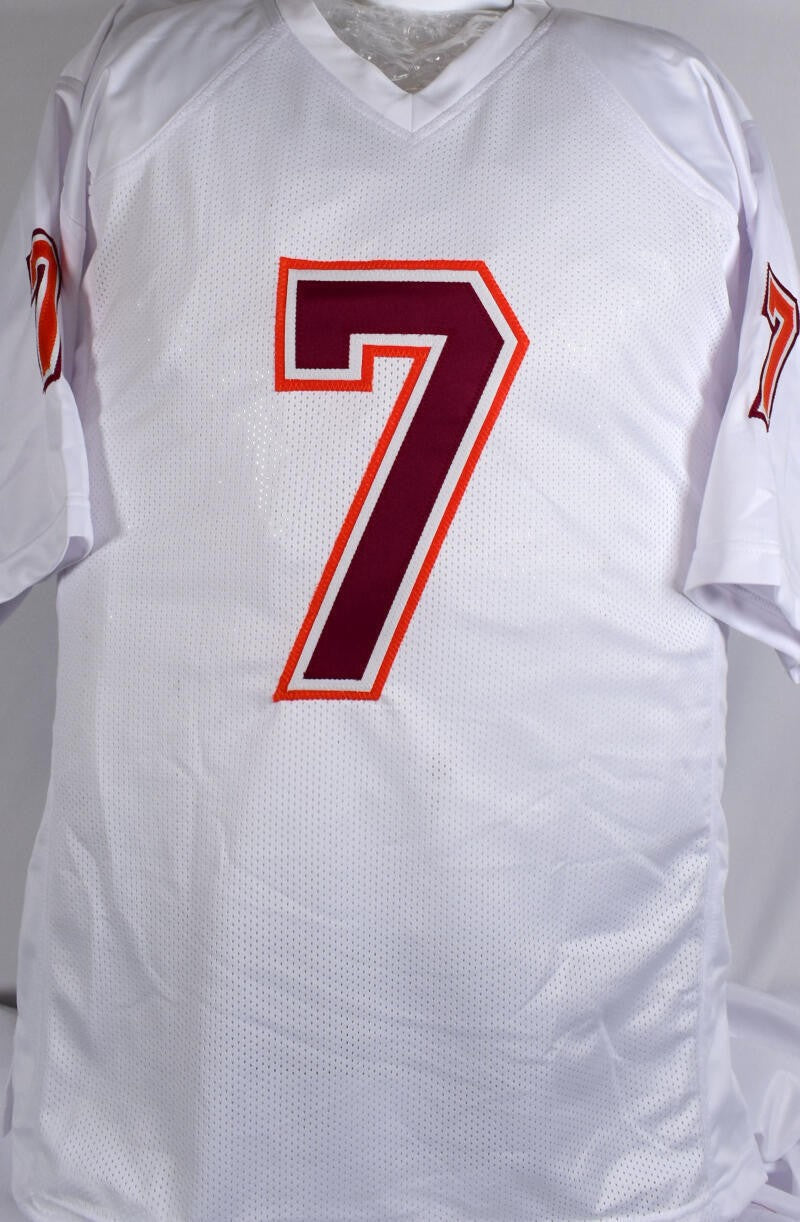 Michael Vick Signed White Custom College Style Jersey