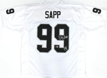 Warren Sapp Autographed Las Vegas Raiders Custom White Jersey