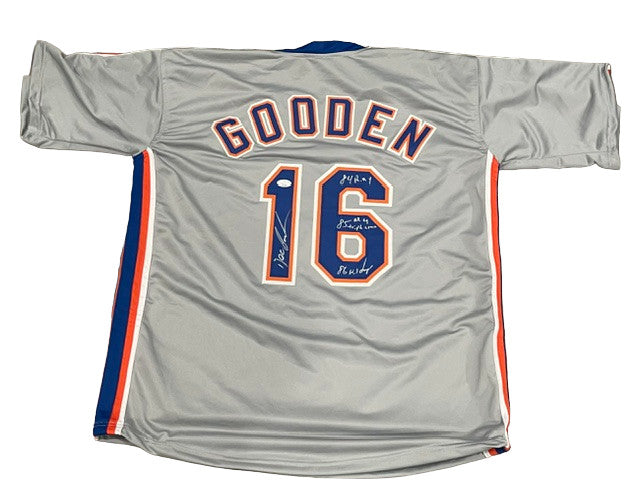 Dwight Gooden Signed New York Mets Custom Jersey (4 Inscriptions)