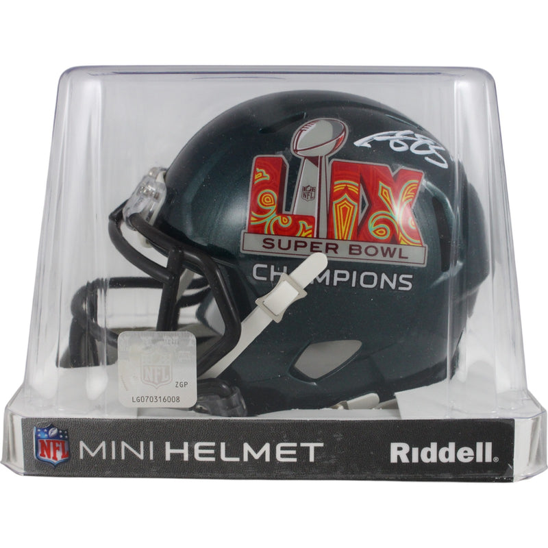 AJ Brown Autographed Philadelphia Eagles Super Bowl LIX Mini Helmet