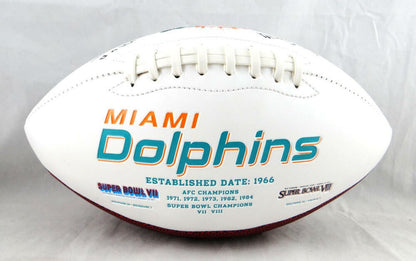 Jason Taylor Autographed Miami Dolphins Logo Football with HOF Inscription