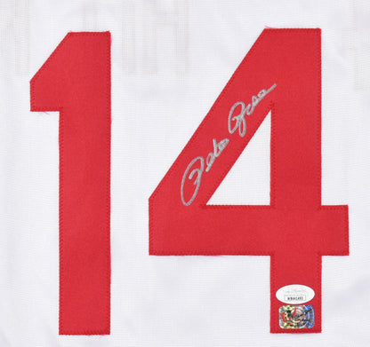 Pete Rose Signed Cincinnati Reds Custom White Jersey