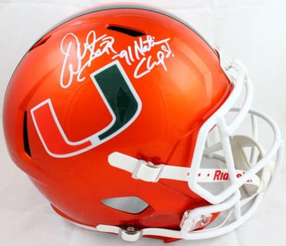 Warren Sapp Signed Miami Hurricanes Full Size Flash Speed Helmet