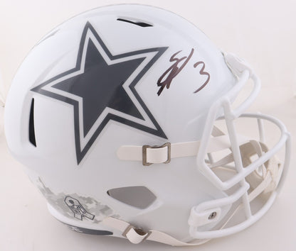 George Pickens Signed Dallas Cowboys Salute to Service Full Size Helmet