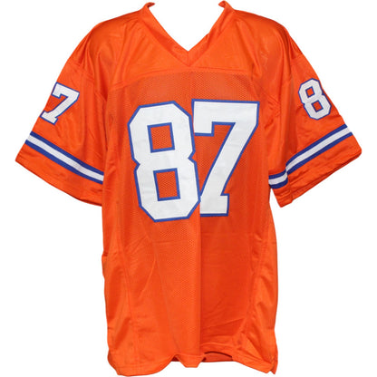 Ed McCaffrey Autographed Pro Style Orange Throwback Jersey