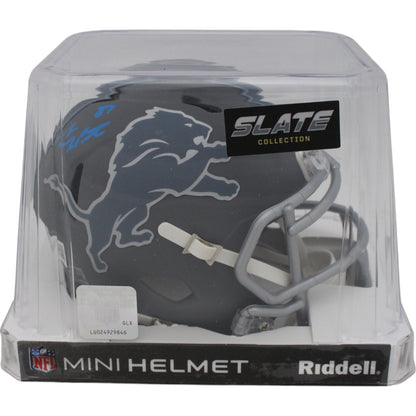 Sam LaPorta Detroit Lions Signed Slate Mini Helmet