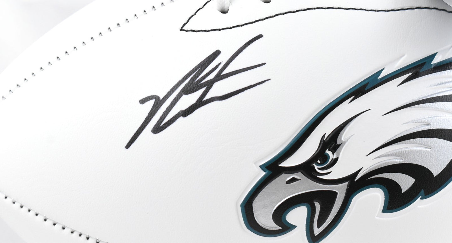 Jalen Carter Signed Philadelphia Eagles Logo Football (Inscribed "SB Champs")