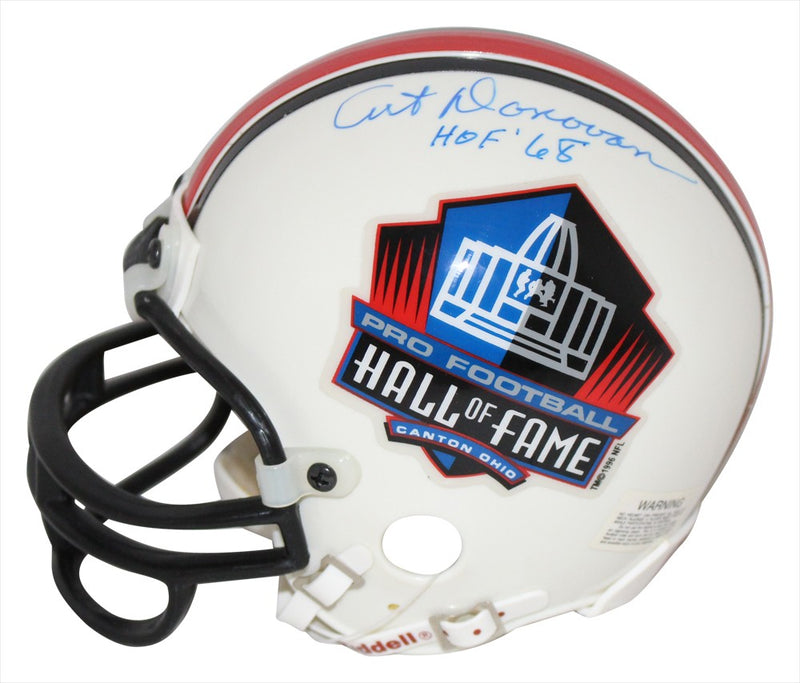 Raymond Berry, John Mackey, Lenny Moore & Art Donovan Signed HOF Mini Helmet
