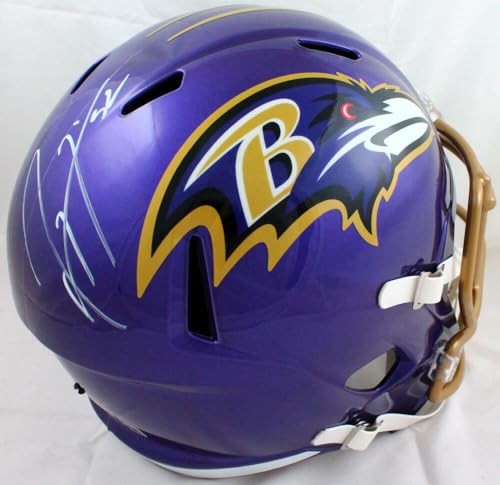 Ray Lewis Autographed Baltimore Ravens Full Size Flash Speed Helmet