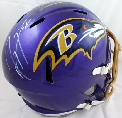Ray Lewis Autographed Baltimore Ravens Full Size Flash Speed Helmet